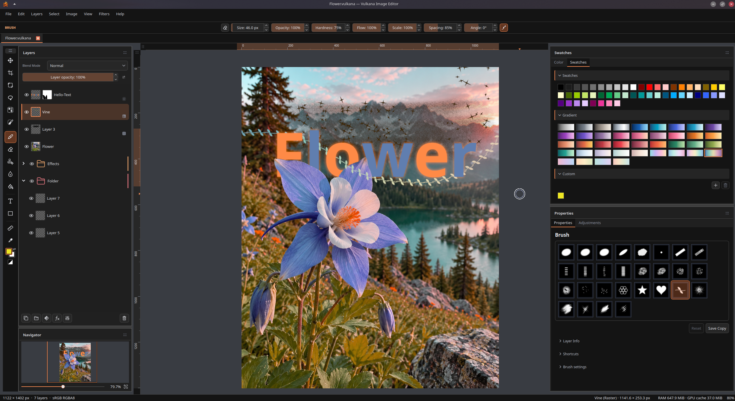 Preview of the Vulkana Image Editor interface